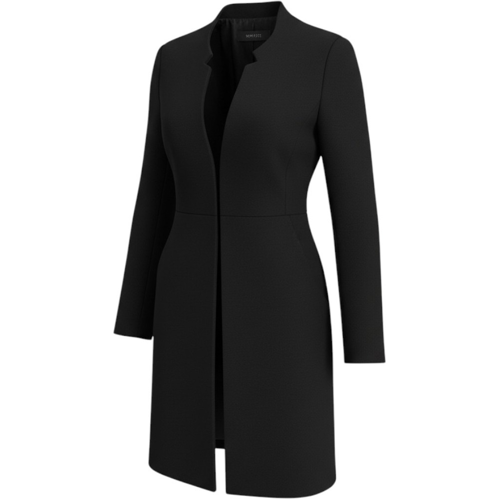 Zara Basic Black Longline Open Front Blazer Jacket XXL 2164/293/800